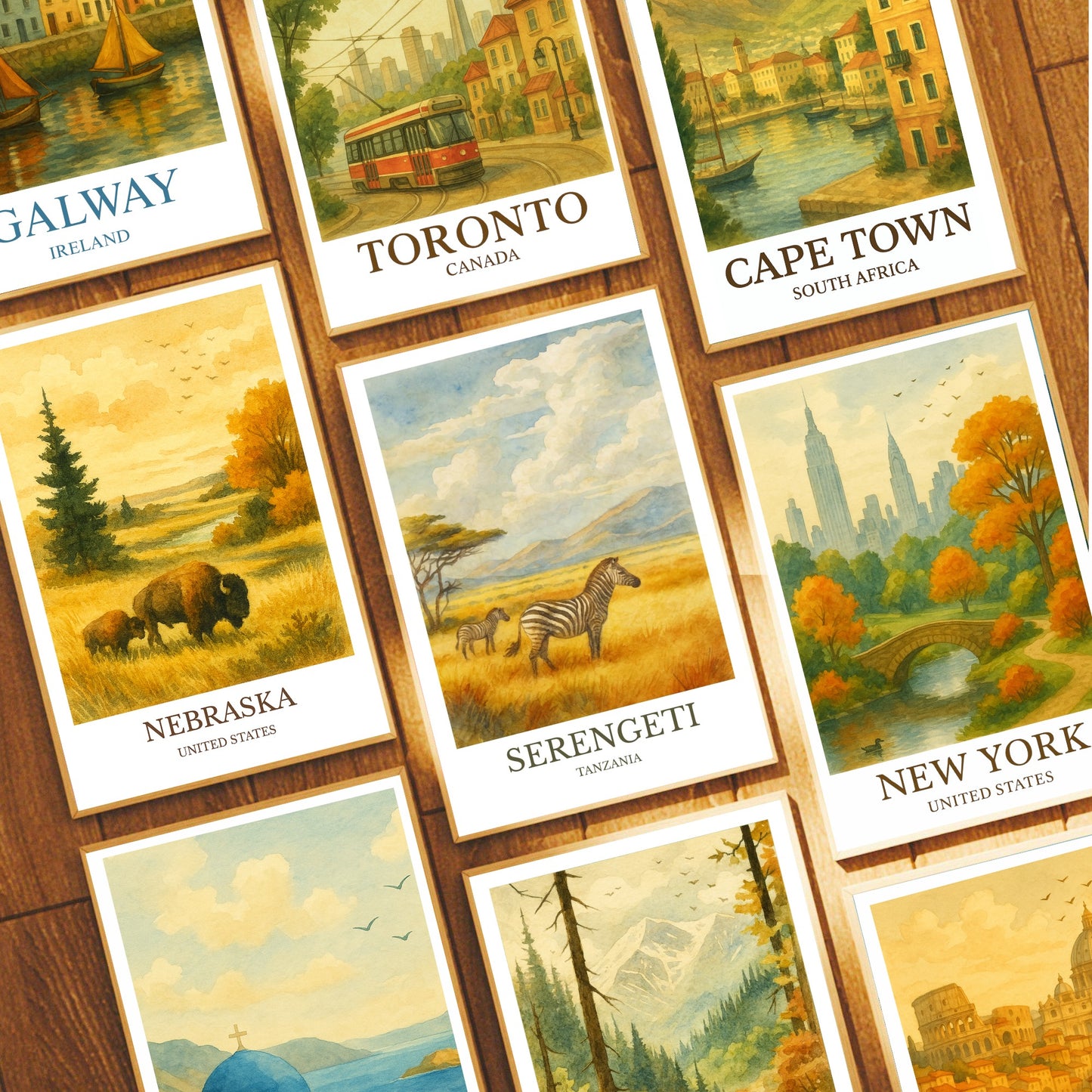 Serengeti, Watercolor design poster, Tanzania Print, Serengeti Wall Art