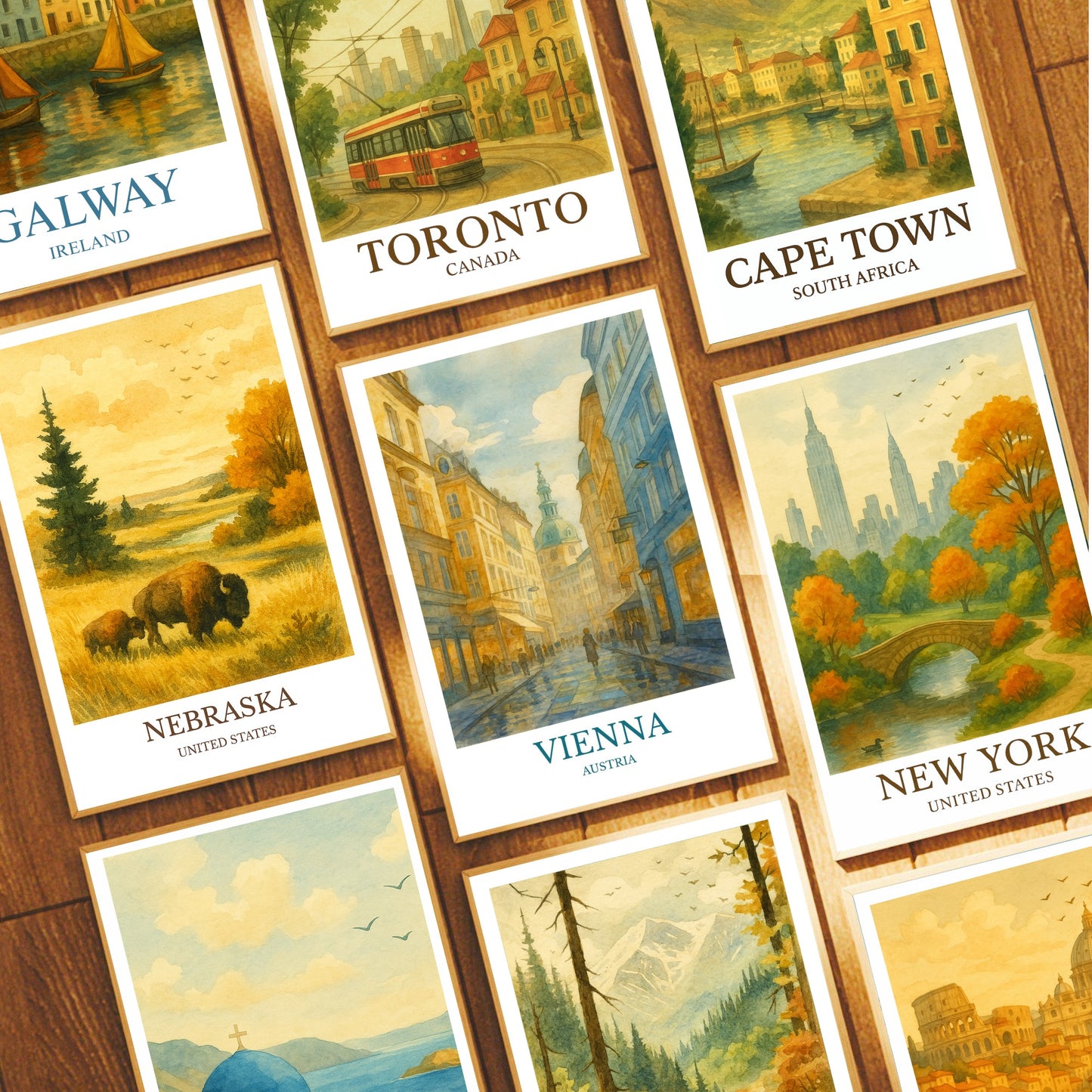 Vienna, Watercolor design poster, Austria Print, Vienna Wall Art