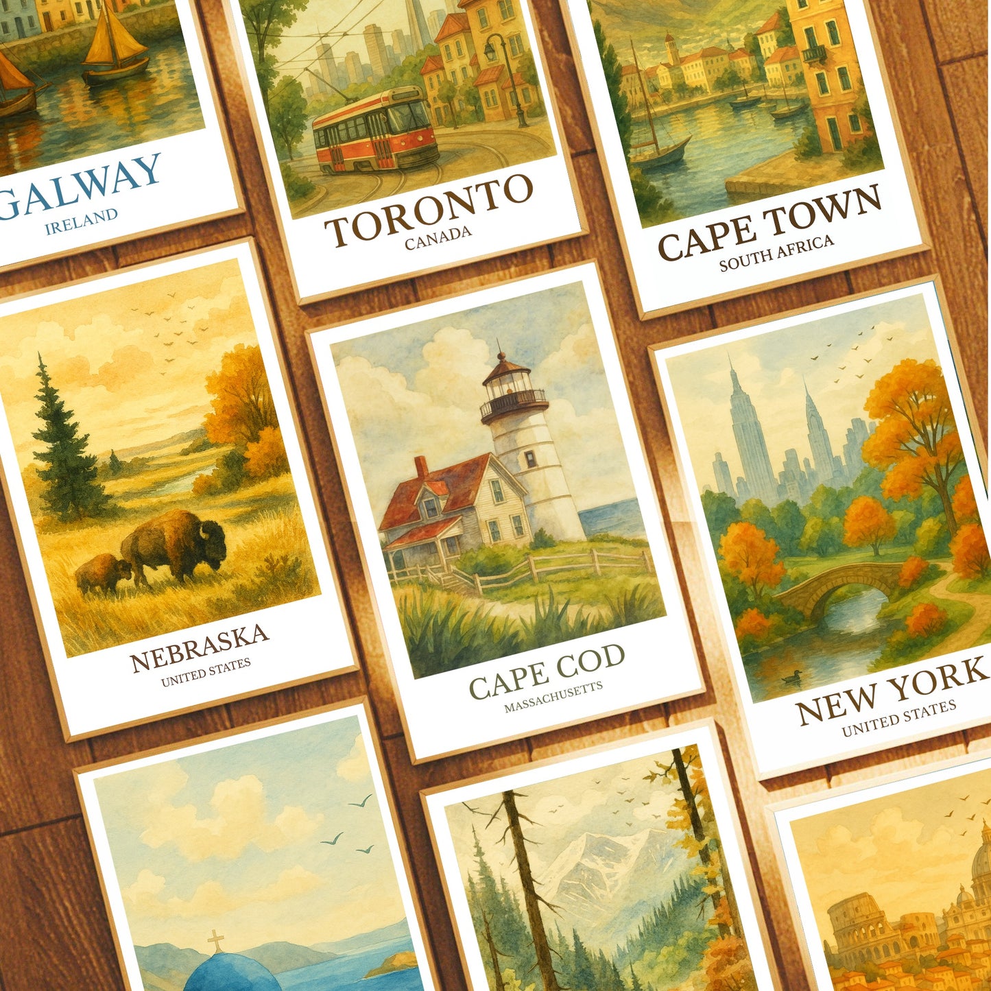 Cape Cod, Watercolor design poster, Massachusetts Print, Cape Cod Wall Art