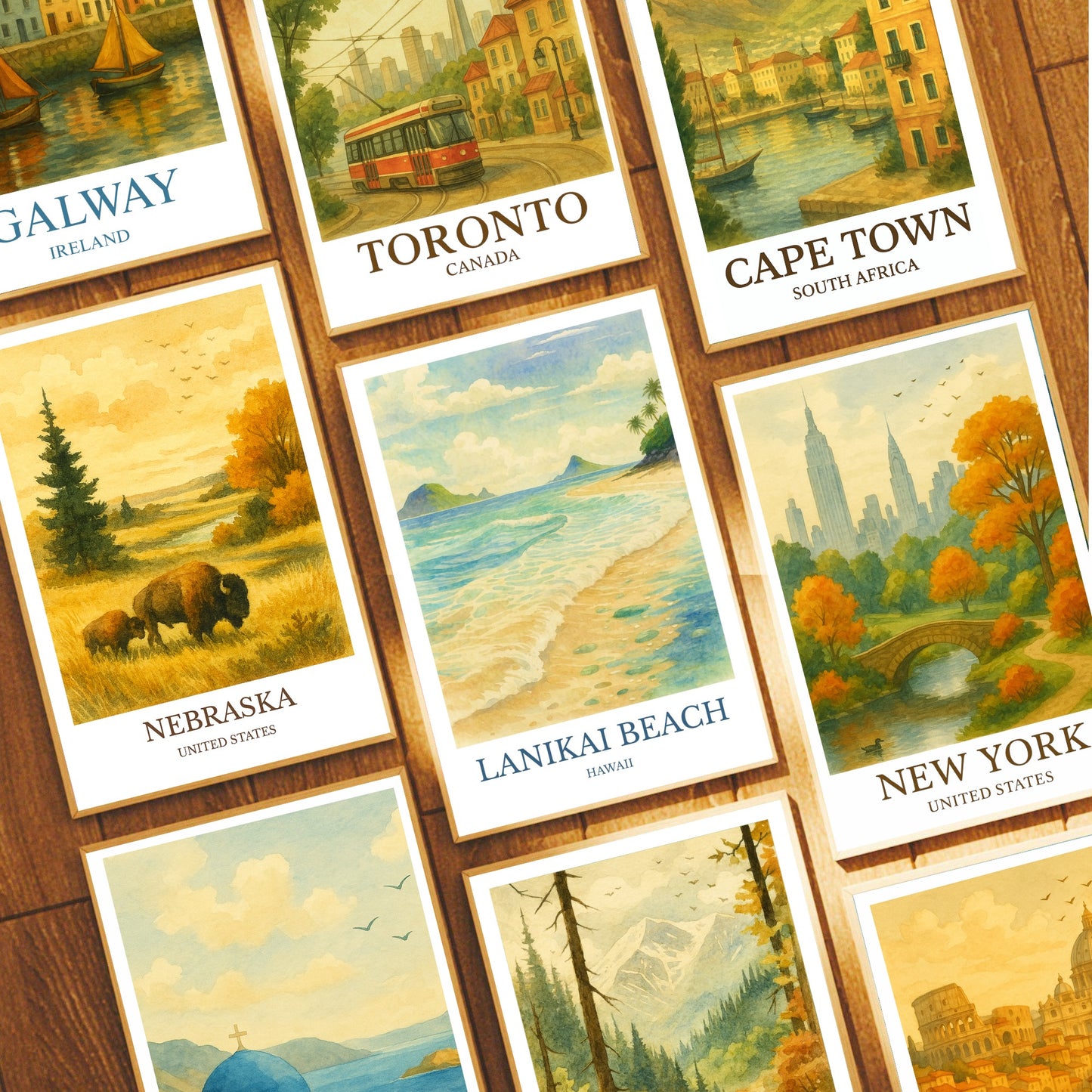 Lanikai Beach, Watercolor design poster, Hawaii Print, Lanikai Beach Wall Art