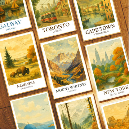 Mount Whitney, Watercolor design poster, California Print, Mount Whitney Wall Art