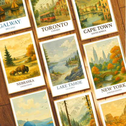 Lake Tahoe, Watercolor design poster, California Print, Lake Tahoe Wall Art