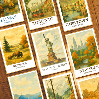 Statue of Liberty, Watercolor design poster, New York Print, Statue of Liberty Wall Art