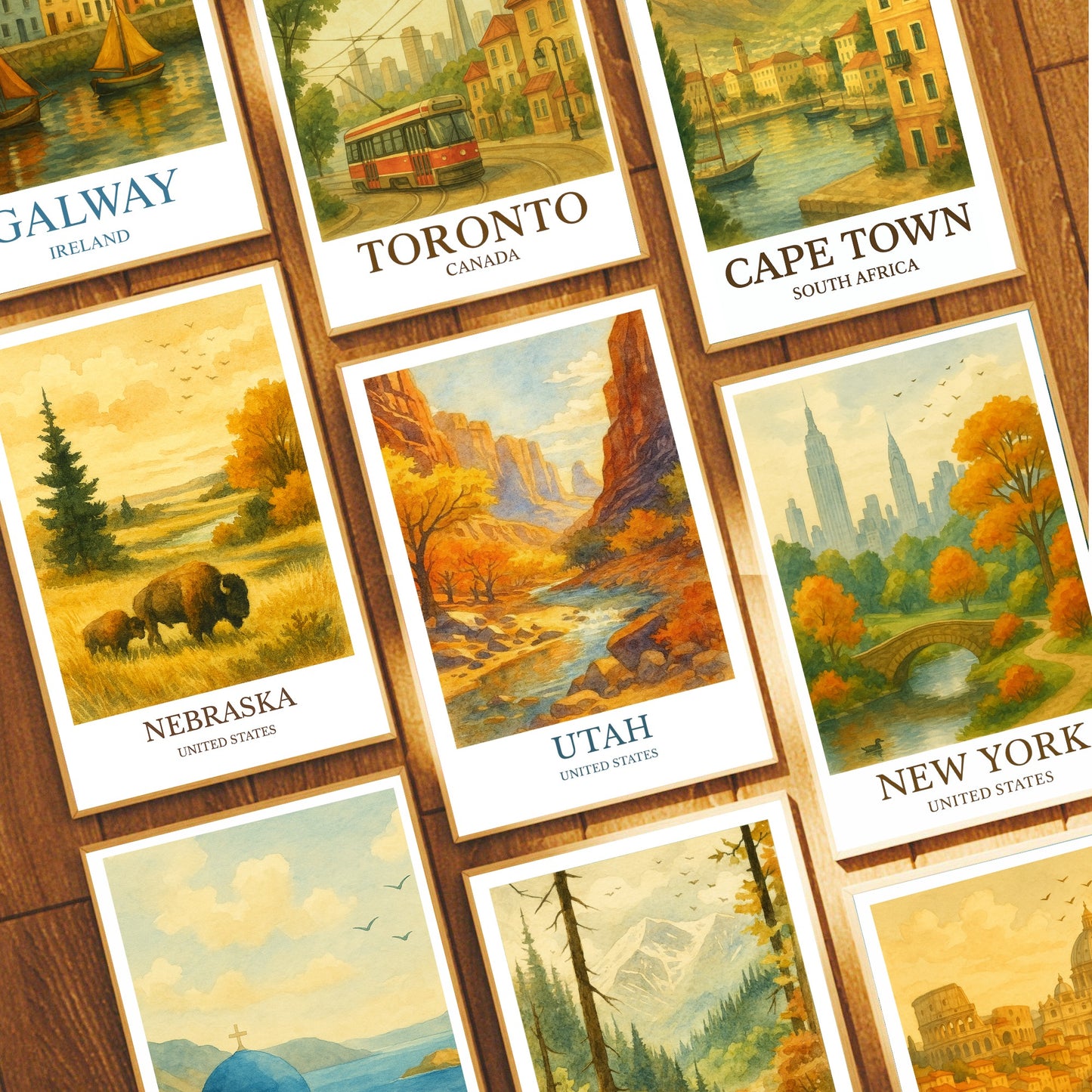 Utah, Watercolor design poster, United States Print, Utah Wall Art