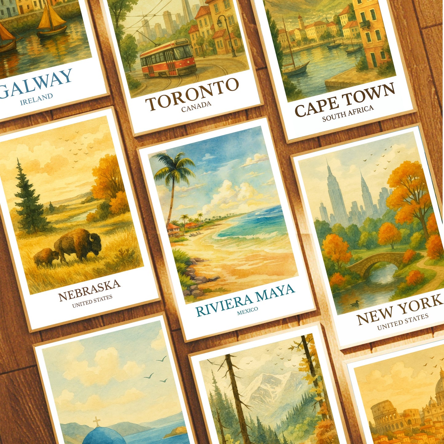 Riviera Maya, Watercolor design poster, Mexico Print, Riviera Maya Wall Art