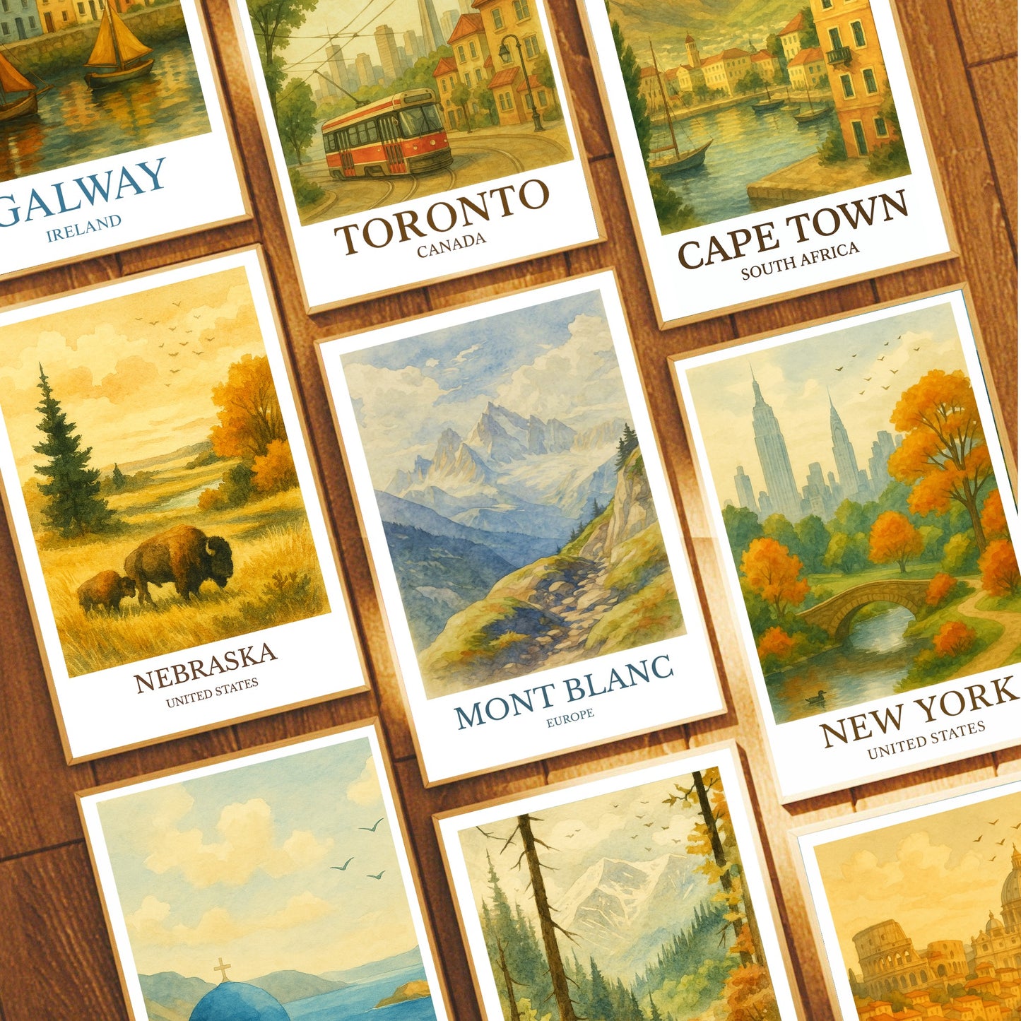 Mont Blanc, Watercolor design poster, France Print, Mont Blanc Wall Art