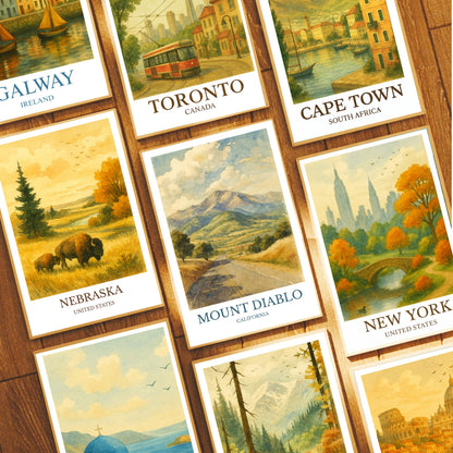 Mount Diablo, Watercolor design poster, California Print, Mount Diablo Wall Art