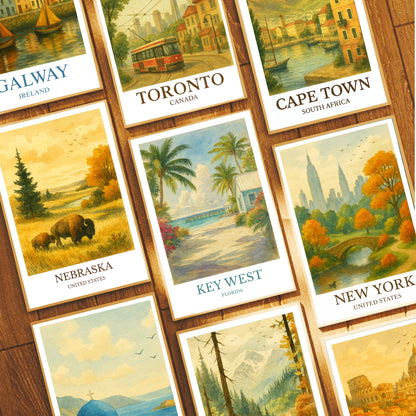 Key West, Watercolor design poster, Florida Print, Key West Wall Art