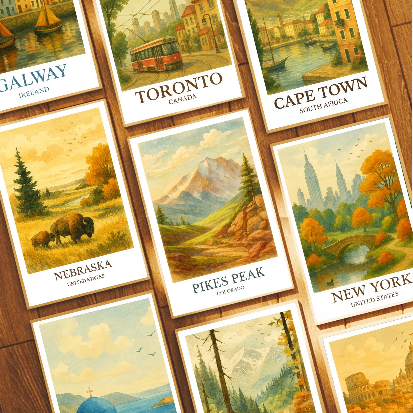 Pikes Peak, Watercolor design poster, Colorado Print, Pikes Peak Wall Art