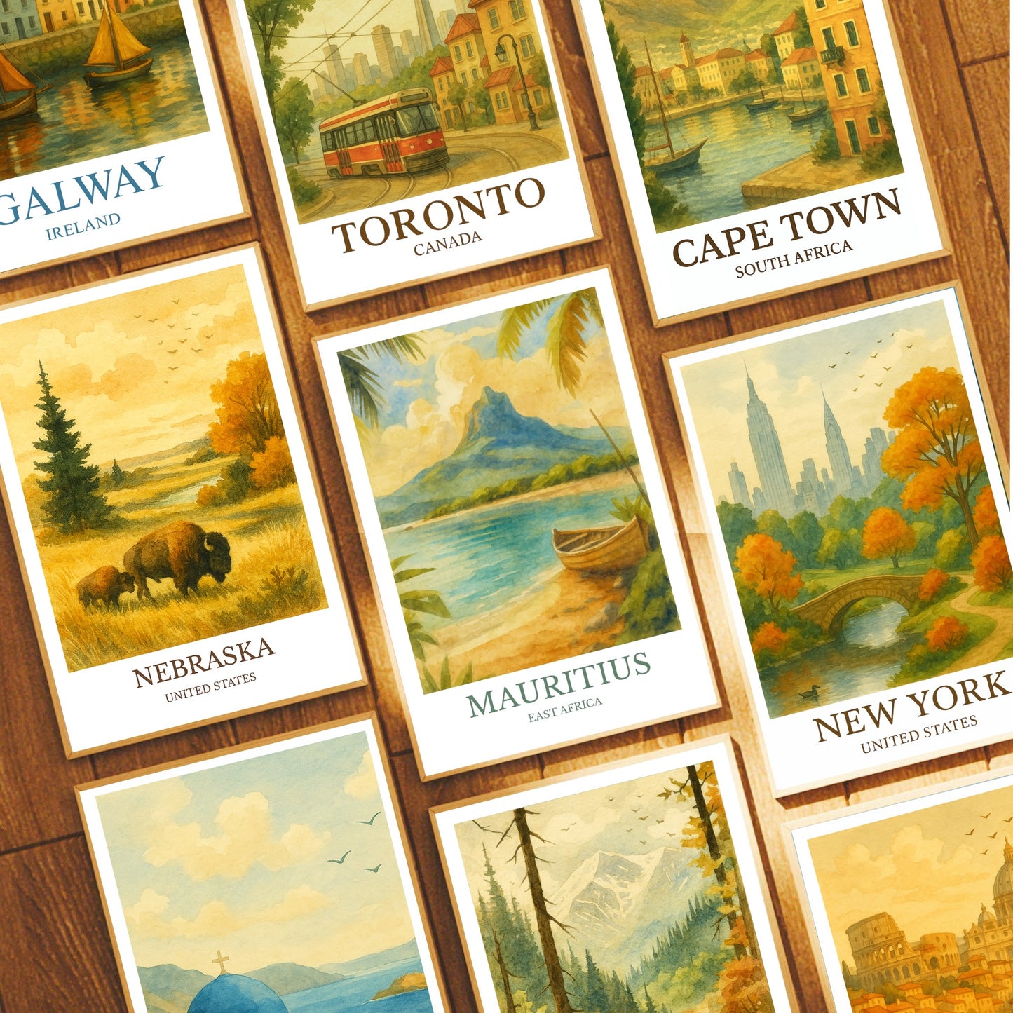 Mauritius, Watercolor design poster, East Africa Print, Mauritius Wall Art