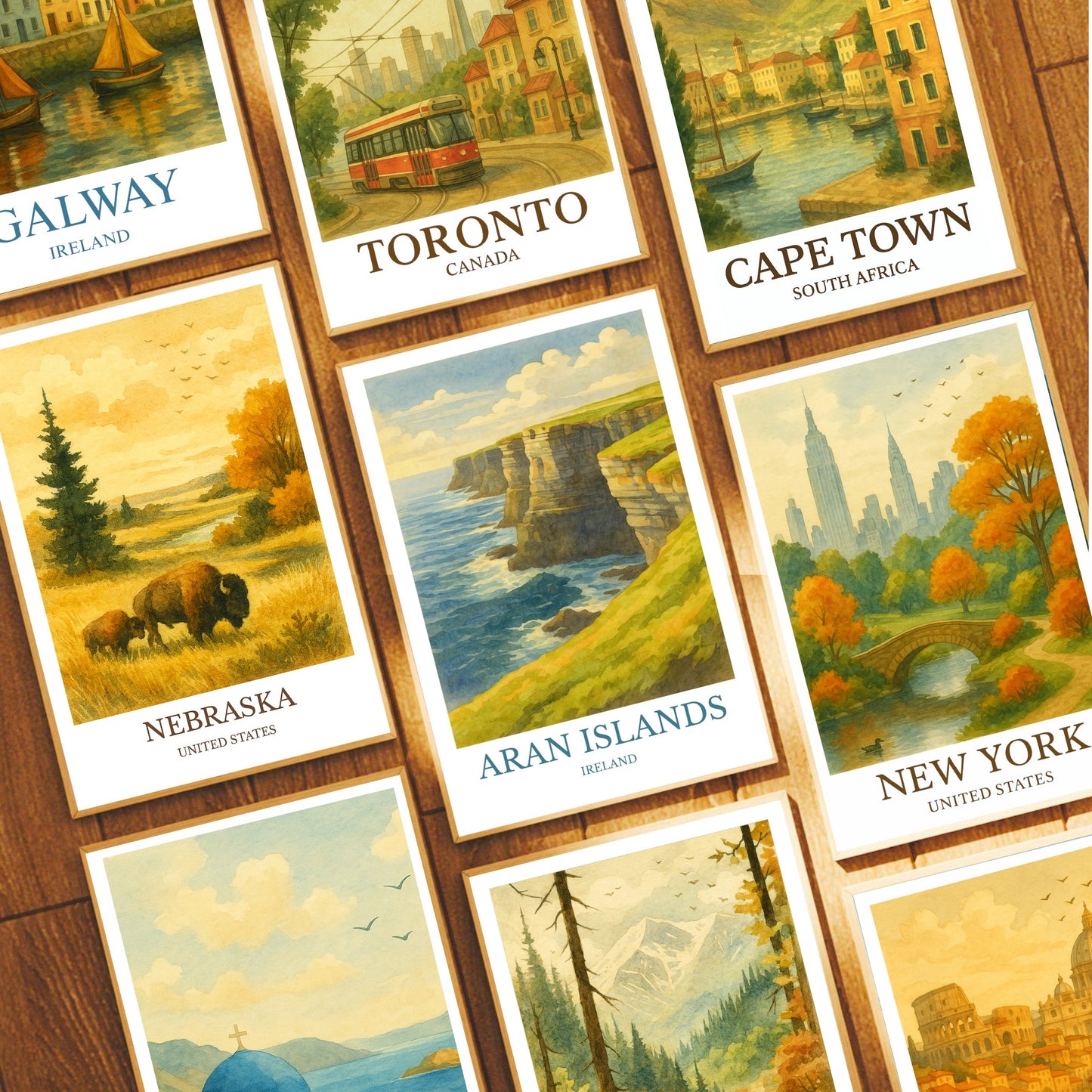 Aran Islands, Watercolor design poster, Ireland Print, Aran Islands Wall Art