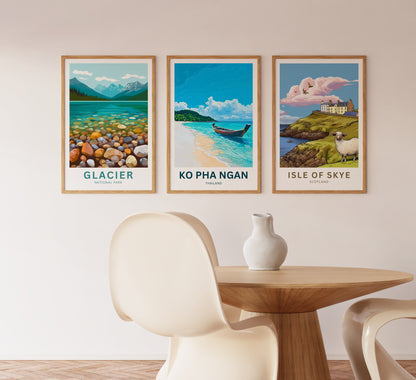 Ko Pha Ngan Travel Poster - Thailand Paradise