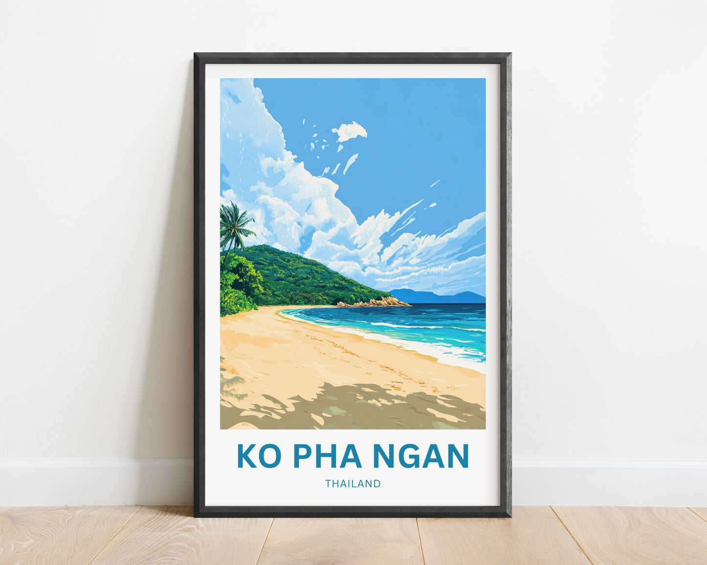 Ko Pha Ngan Travel Poster - Captivating Serene Beach Thailand