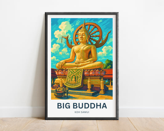 Big Buddha Travel Poster - Majestic Statue in Thailand