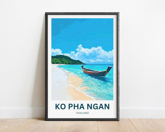 Ko Pha Ngan Travel Poster - Thailand Paradise