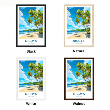 Nicoya Peninsula Travel Poster  - Breathtaking Relaxing Beach Costa Rica
