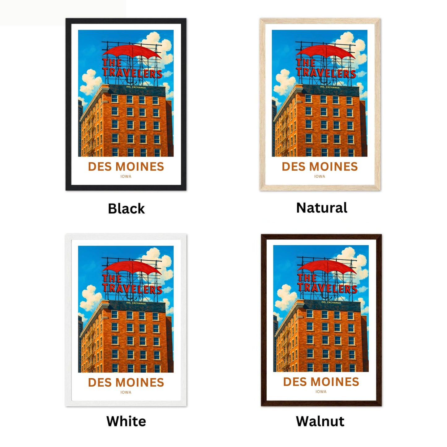 Des Moines Travel Poster - Iconic Landmark Sign