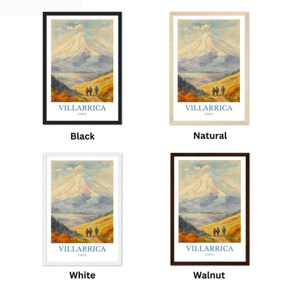Villarrica, Watercolor design poster, Chile Print, Villarrica Wall Art
