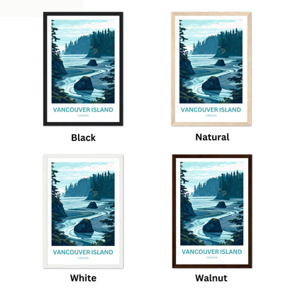 Vancouver Island Travel Poster - Mountains, Mist, and Magic