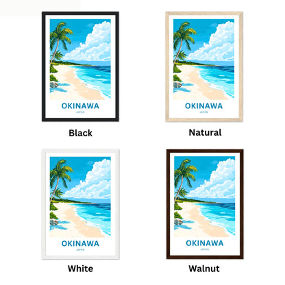 Okinawa Beach Travel Poster  - Mesmerizing Serene Beach
