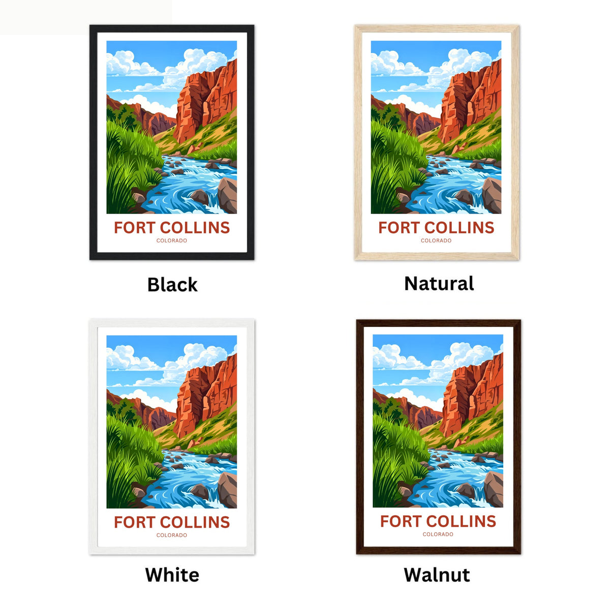 Fort Collins, Colorado Travel Poster - Colorado