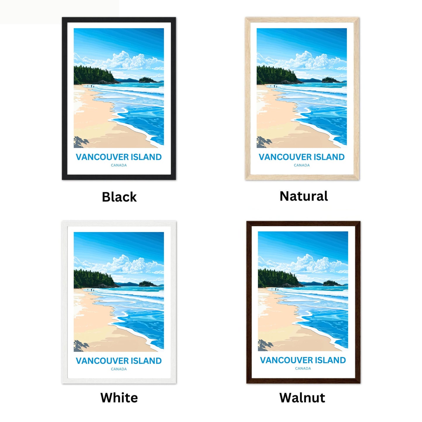 Vancouver Island Travel Poster - Hidden Bays and Forest Dreams