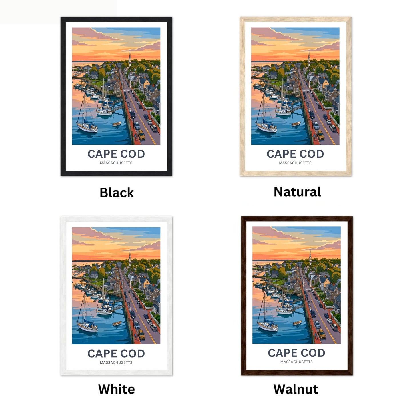 Cape Cod Travel Poster - Timeless Coastal Beauty