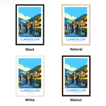 Llangollen Travel Poster - Crossing the Historic Dee