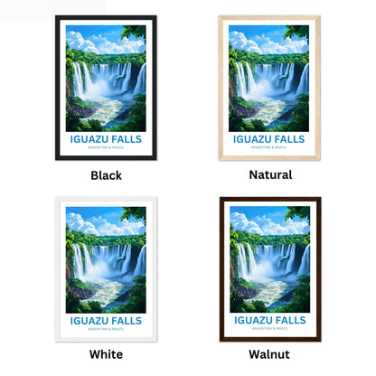 Iguazu Falls Travel Poster - Argentina's Captivating Waterfalls