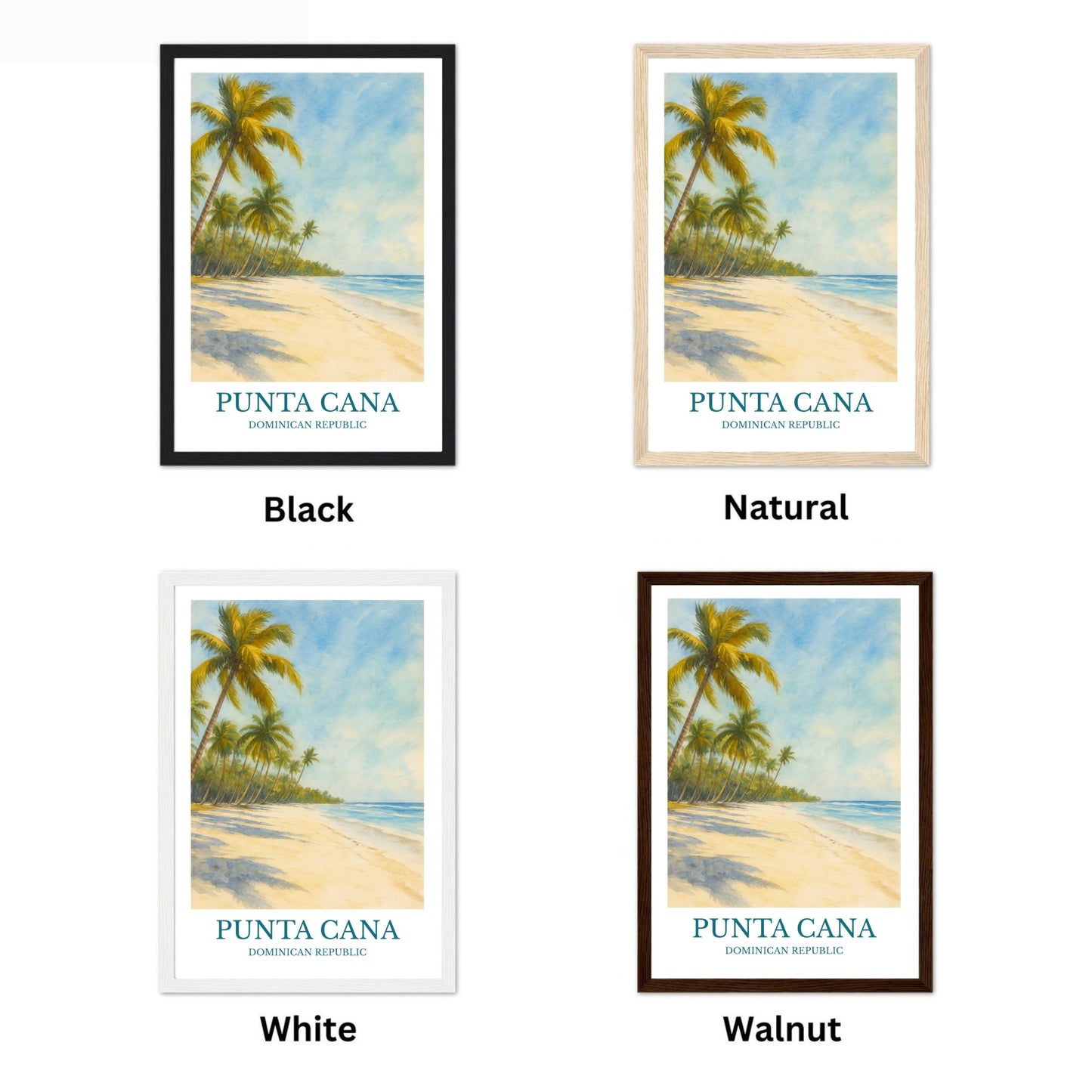 Punta Cana, Watercolor design poster, Dominican Republic Print, Punta Cana Wall Art