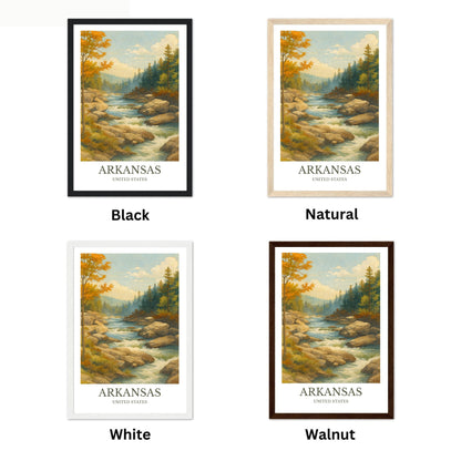 Arkansas, Watercolor design poster, United States Print, Arkansas River Wall Art