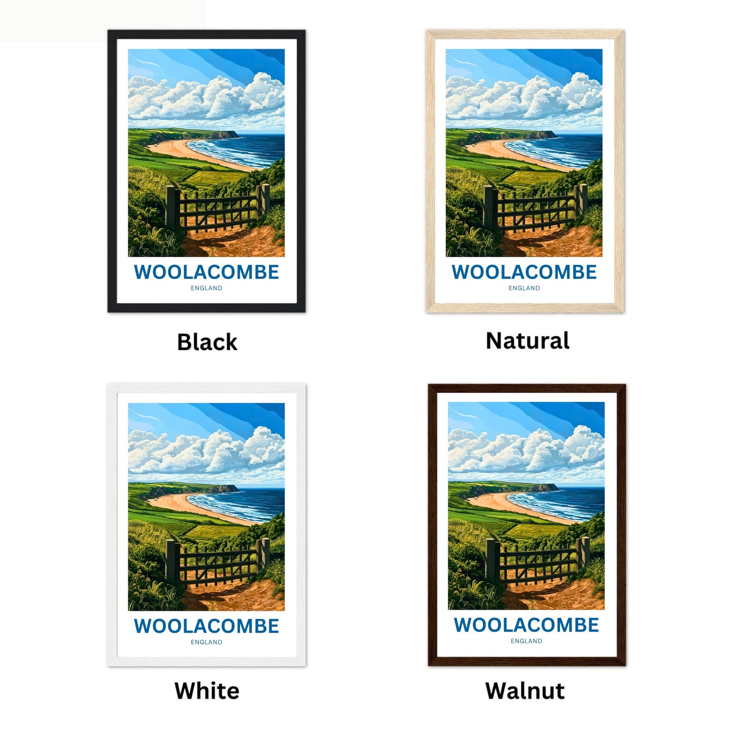 Woolacombe Travel Poster - Devon, England