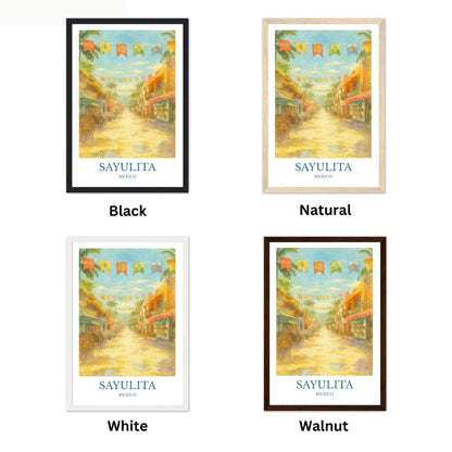 Sayulita, Watercolor design poster, Mexico Print, Sayulita Wall Art
