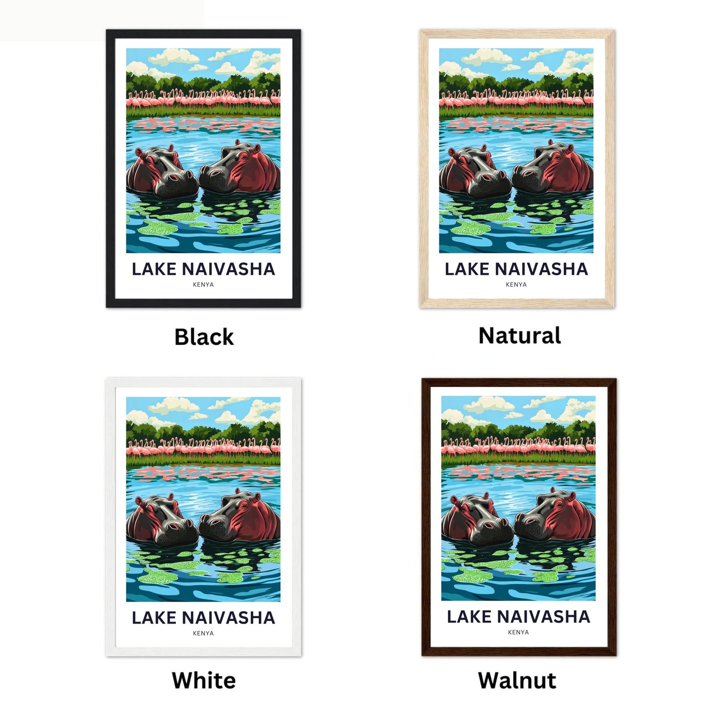 Lake Naivasha Travel Poster - Africa's Gem