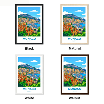 Monaco  Travel Poster - Iconic Coastline