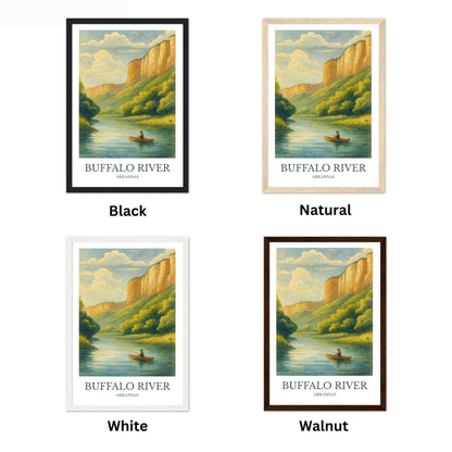 Buffalo River, Watercolor design poster, Arkansas Print, Buffalo River Wall Art