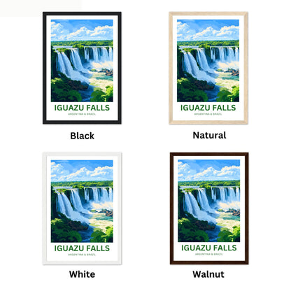 Iguazu Falls Travel Poster - Argentina & Brazil’s Enchanting Natural Wonder