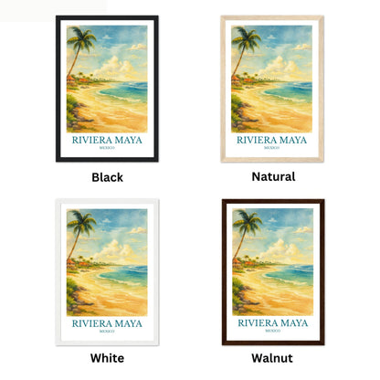 Riviera Maya, Watercolor design poster, Mexico Print, Riviera Maya Wall Art