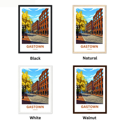 Gastown Travel Poster - Vancouver Heritage Streetscape