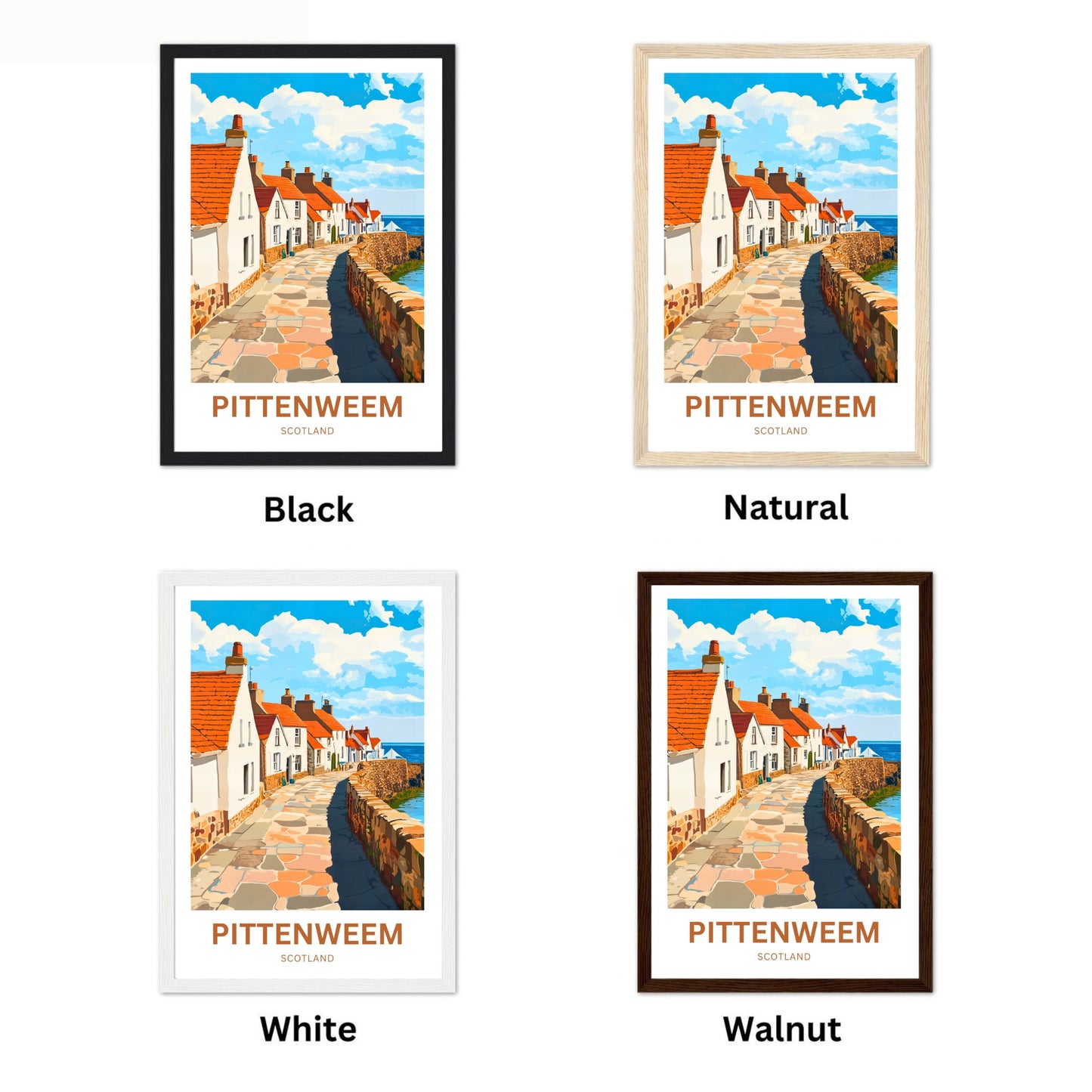 Pittenweem Travel Poster - Captivating Village Street