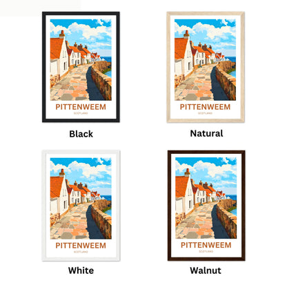 Pittenweem Travel Poster - Captivating Village Street