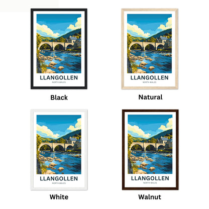 Llangollen Travel Poster - Bridge to the Welsh Hills