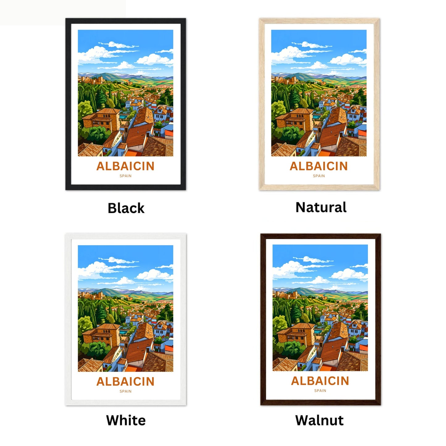 Albaicín Travel Poster - Charming District View