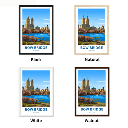 Central Park Bow Bridge  Travel Poster - New York Serene View