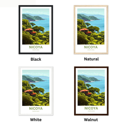 Nicoya, Costa Rica Travel Poster  -Echoes of the Rainforest