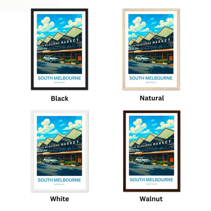South Melbourne Market Travel Poster  - Australia
