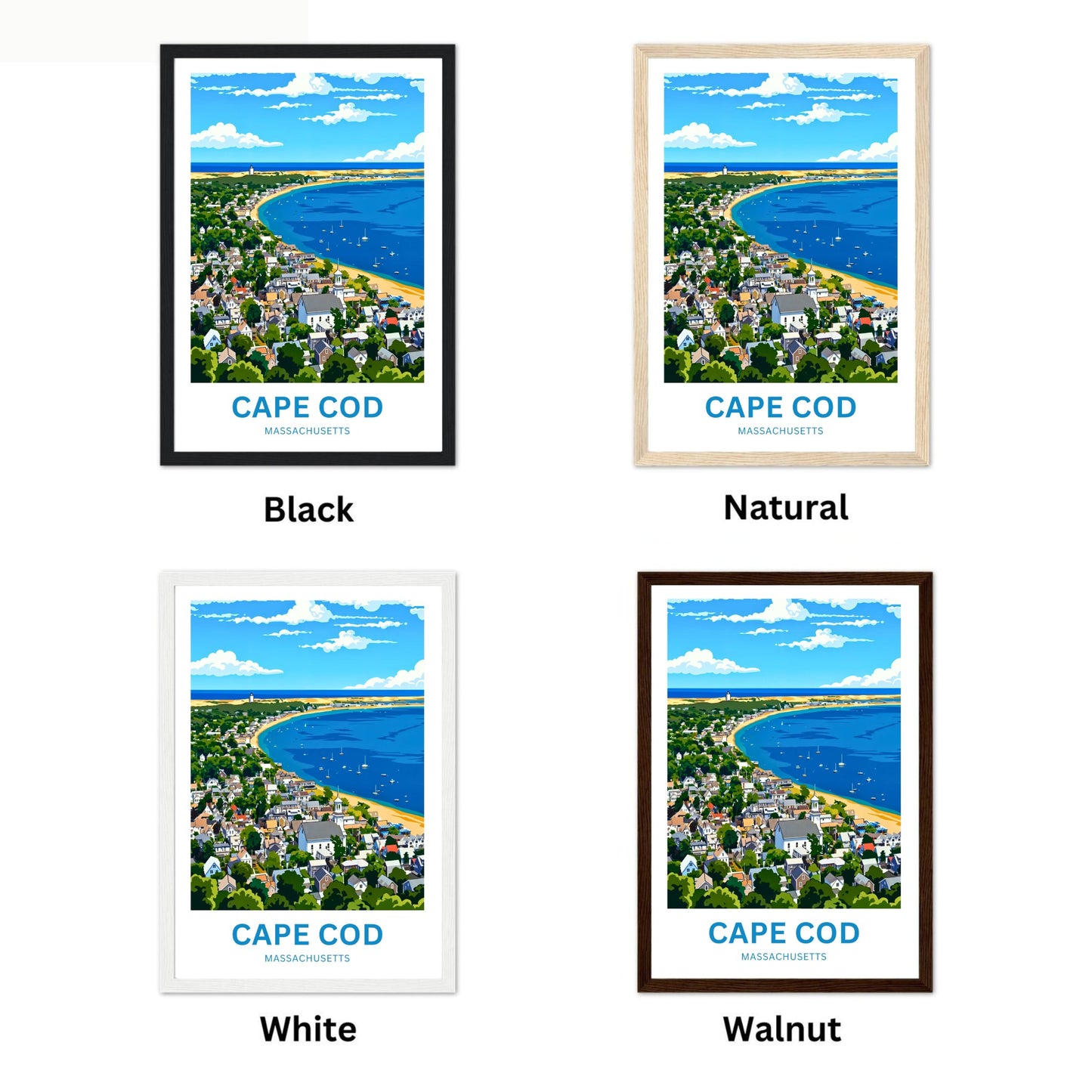 Cape Cod Travel Poster - Harbors & Horizons