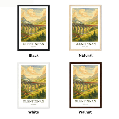 Glenfinnan, Watercolor design poster, Scotland Print, Glenfinnan Wall Art