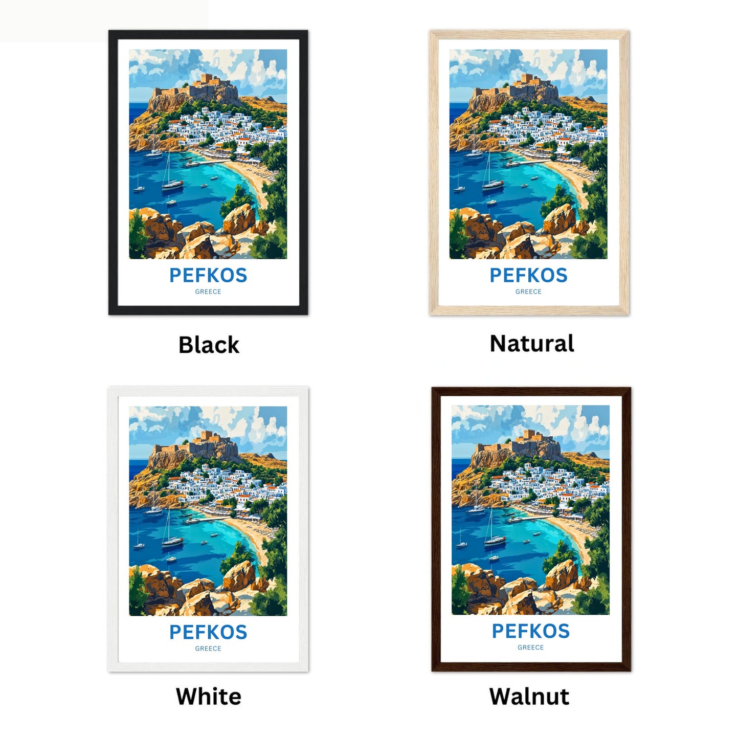 Pefkos Travel Poster - Rhodes Haven