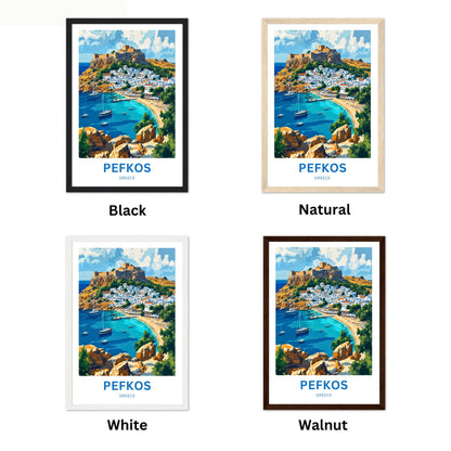 Pefkos Travel Poster - Rhodes Haven